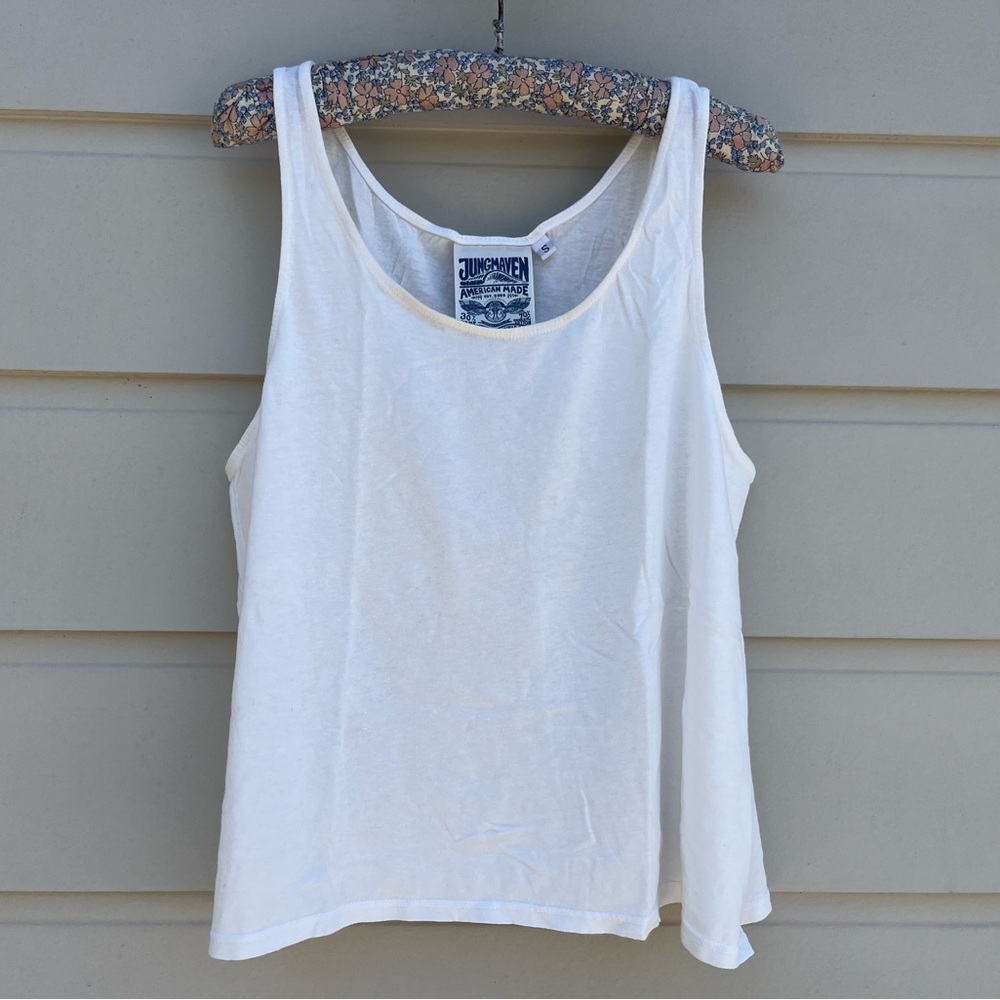 Jungmaven Women's White Tank Top size S